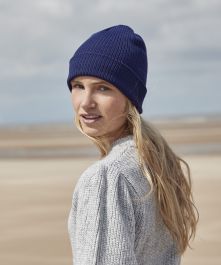 Organic cotton fine knit beanie