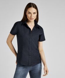 Women's workplace Oxford blouse short-sleeved (tailored fit)