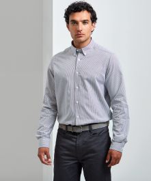 Cotton-rich Oxford stripes shirt