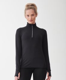 Women's long-sleeved ¼ zip top