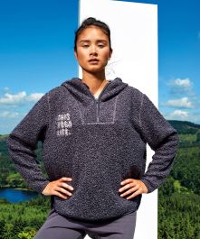 Women's TriDri® sherpa ¼-zip hoodie